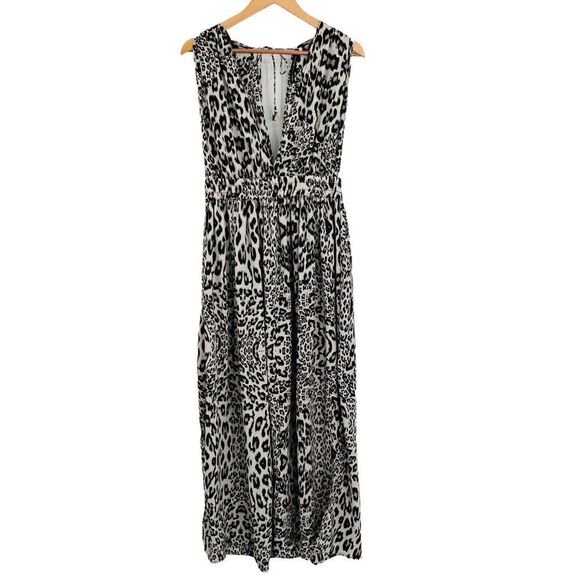 NWT America and Beyond animal print sheer maxi dress size large - Picture 3 of 9